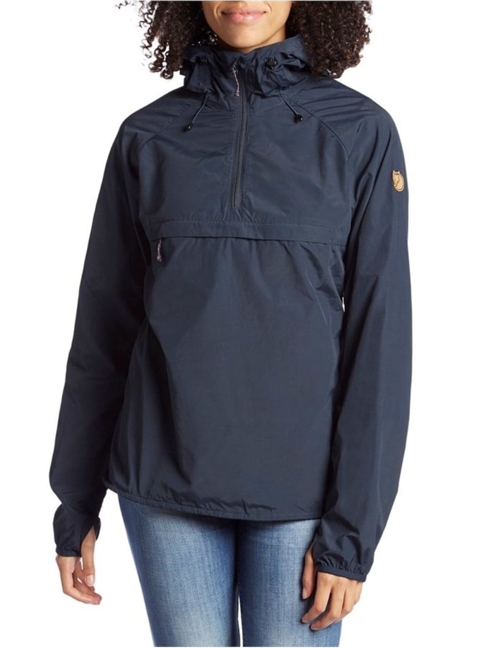 Fjallraven High Coast Wind Anorak Navy Hooded Jacket XS